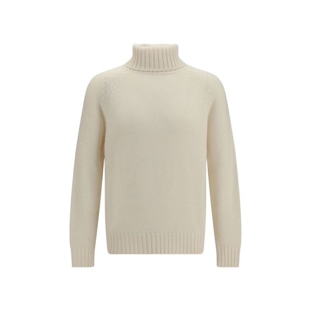 Umit Benan White Cashmere Men's Turtleneck
